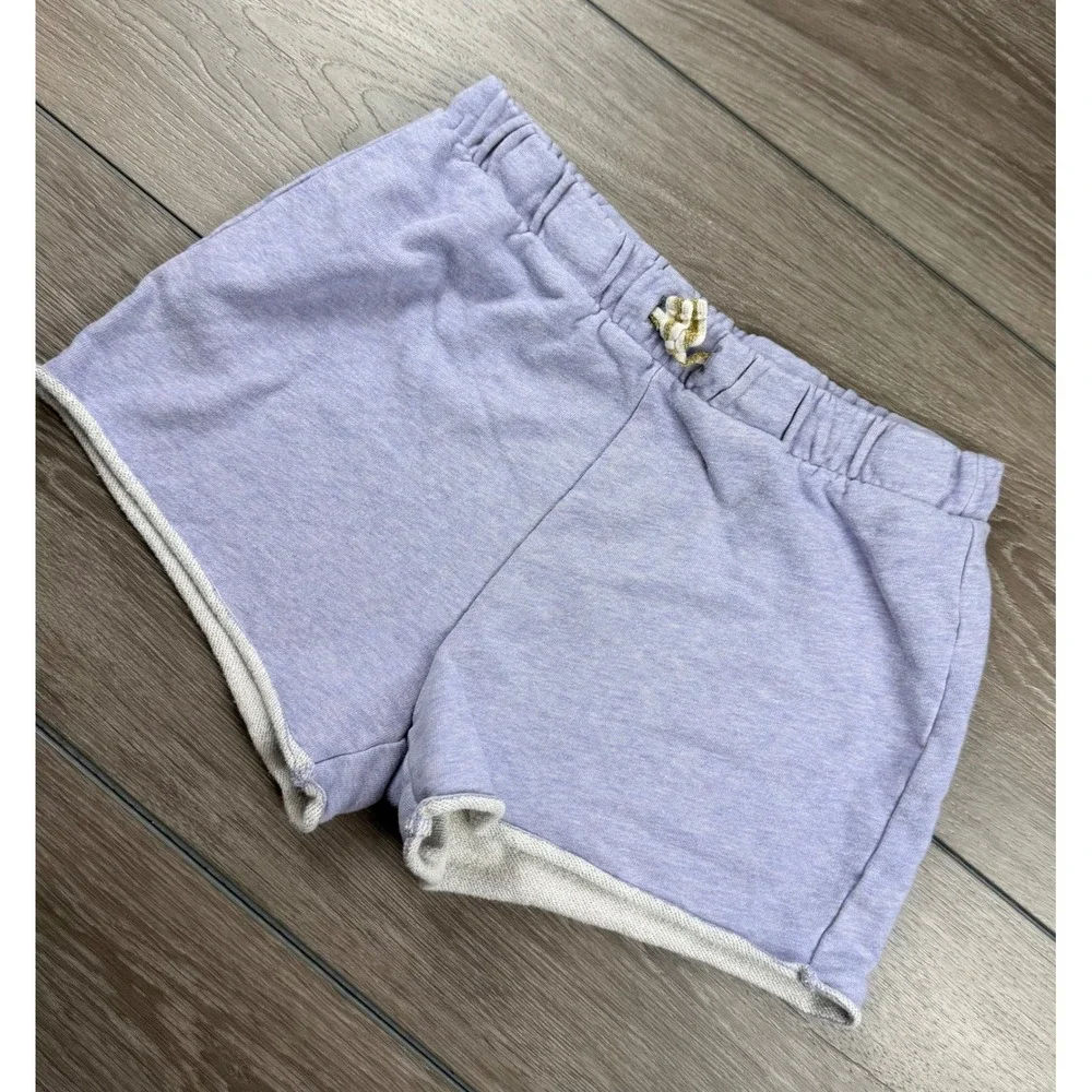 Crewcuts Girls Shorts French Terry Cotton Elastic Waist Purple XL